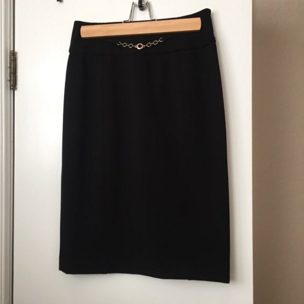 Cleo Black Pencil Skirt